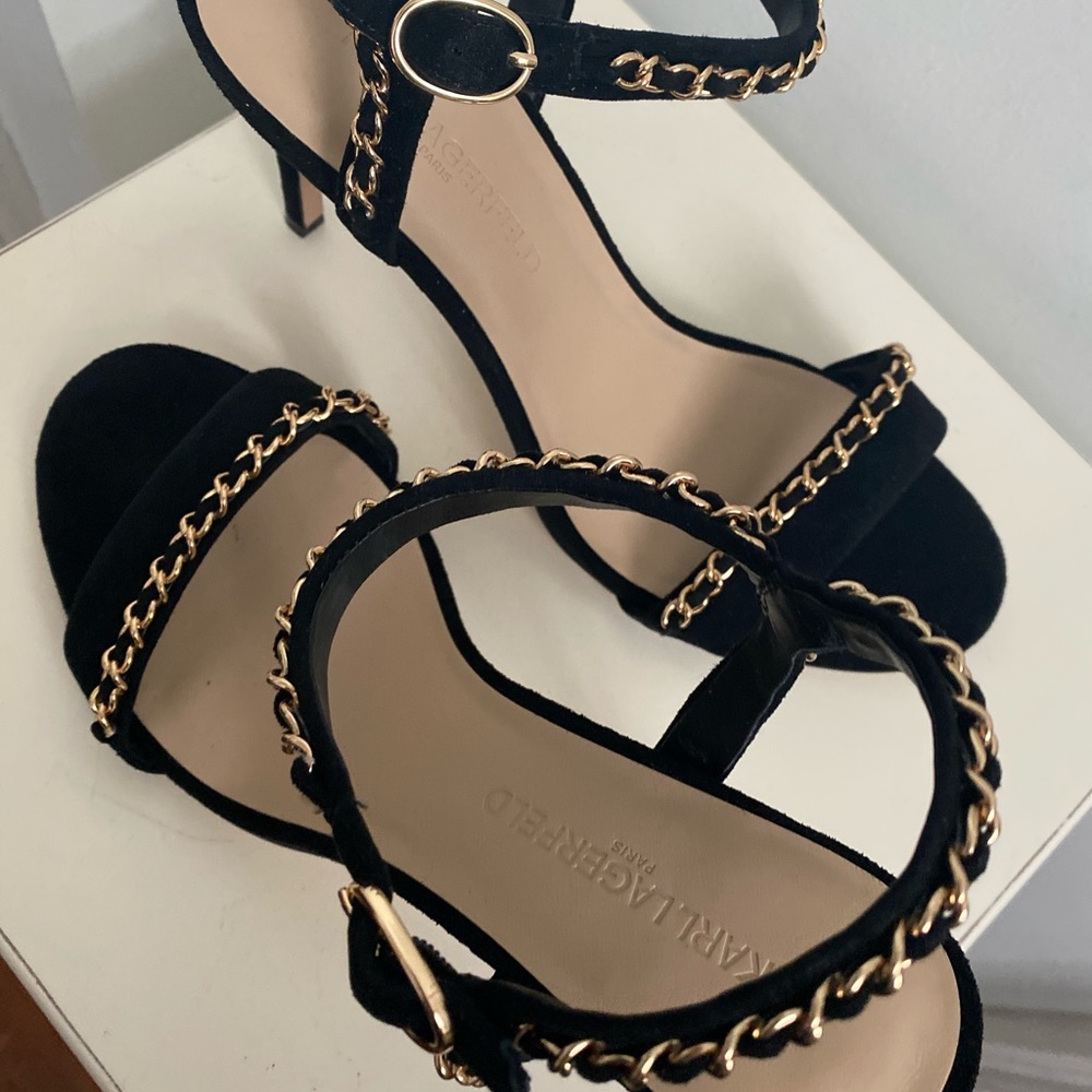 Karl Lagerfeld Paris The Daisy Suede Sandal - Picture 10 of 15